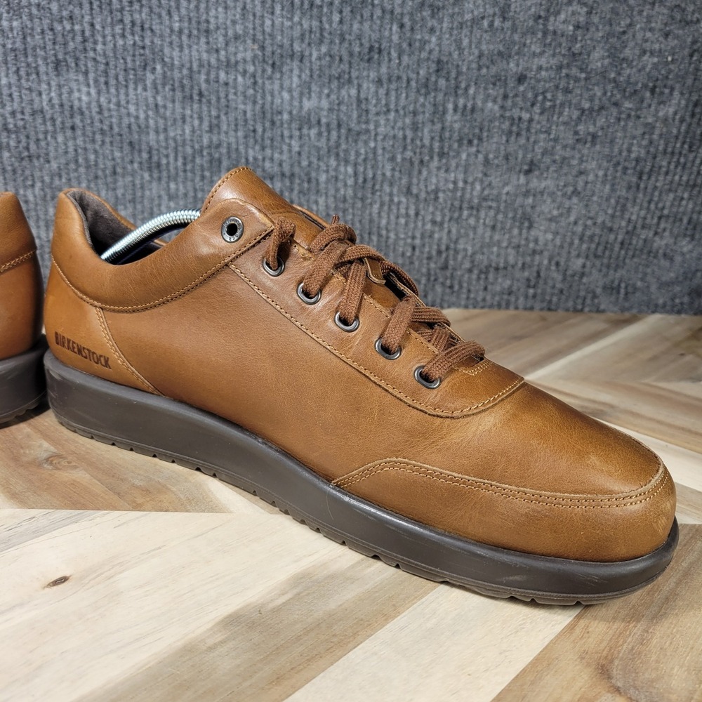 Birkenstock Honnef 365 Cognac Brown Leather Menβ Sneaker Shoes Size 12 EU 46 - Picture 6 of 13